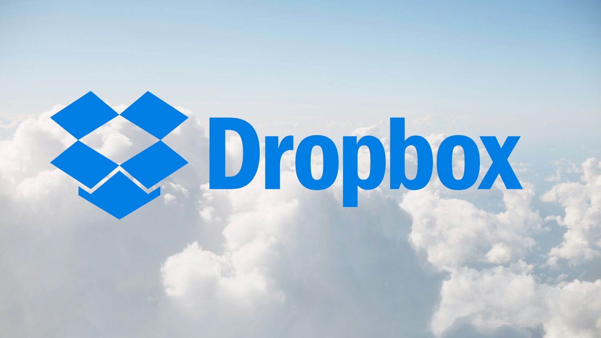 Dropbox logo overlayed on clouds