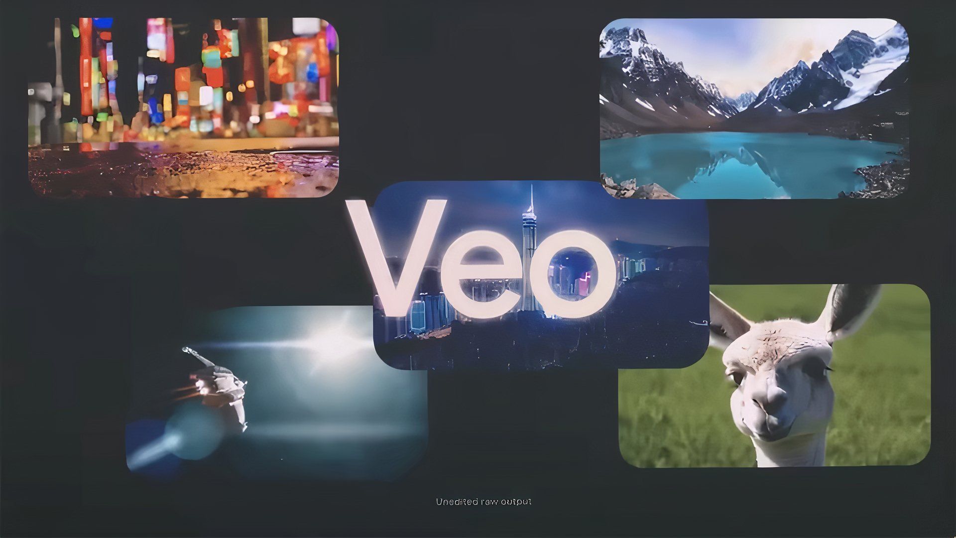 A collage of five images surrounding the word 