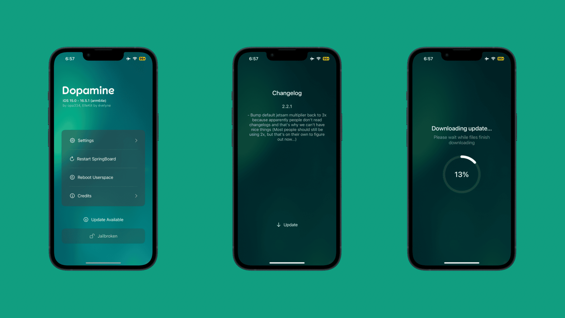 Dopamine jailbreak updated to version 2.2.1.