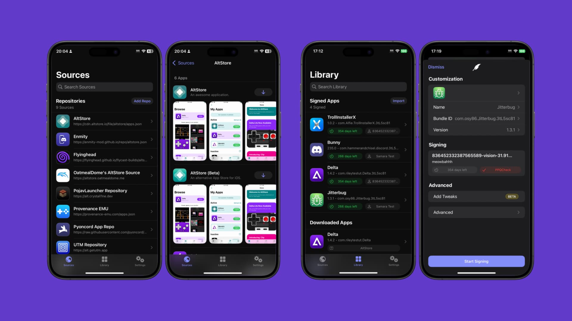 Feather app user interface.