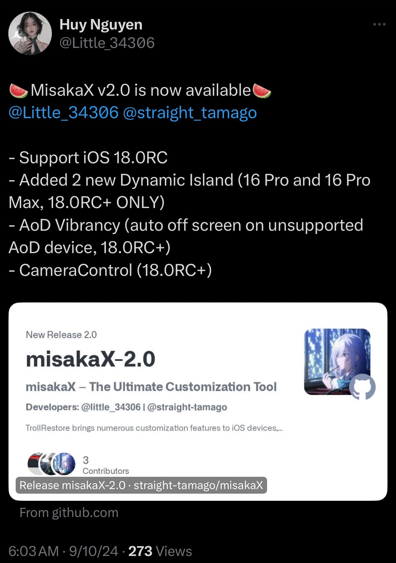 Misaka v2.0 announced.