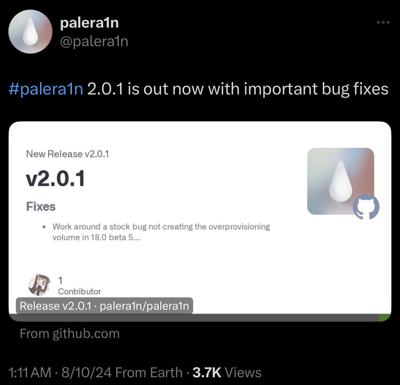 palera1n v2.0.1 released.